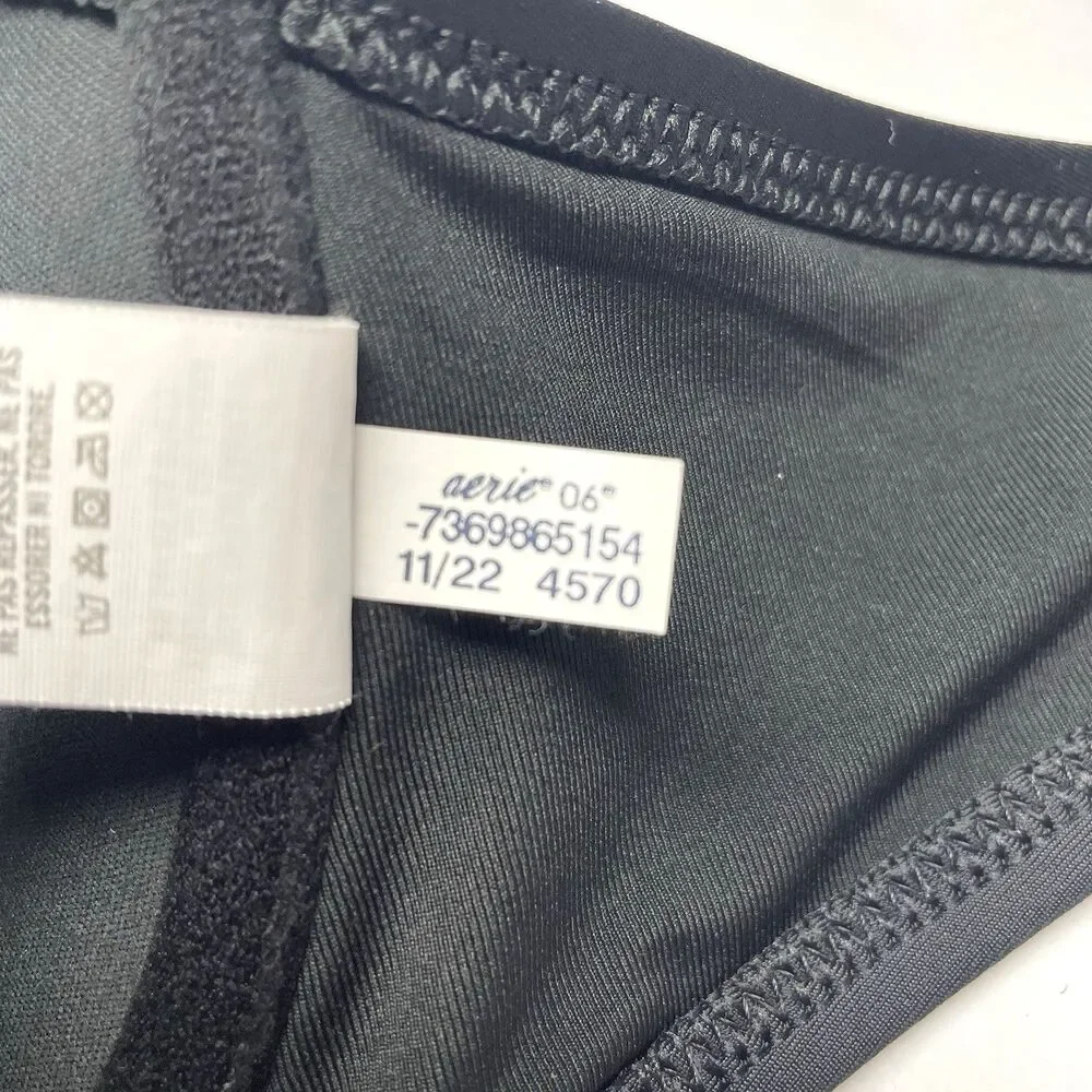 Aerie Black Bra Lightly Lined Underwire Adjustable Women's Size 34C